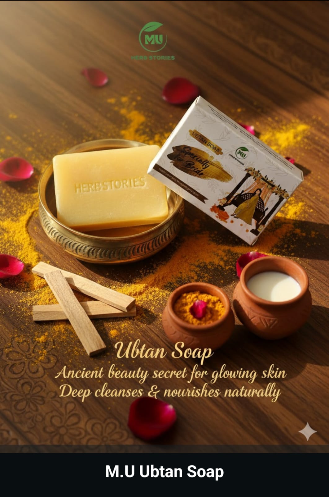 M.U Herbiotics Ubtan Herbal Soap – 200g